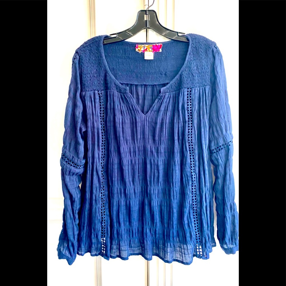 Mora Navy womens top size L